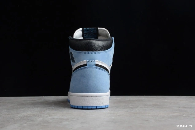 University Blue White AIR Jordan 1 High Retro 555088-134 Black 0502